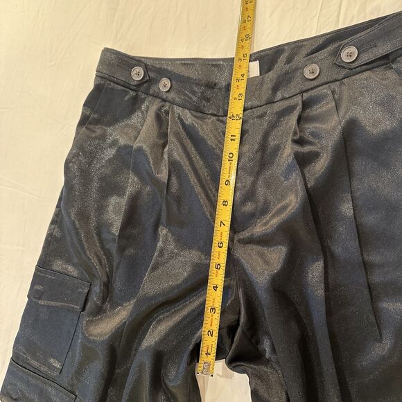 A New Day Women's 10 Straight Relaxed High Rise Satin Cargo Pants Glossy - Picture 7 of 11